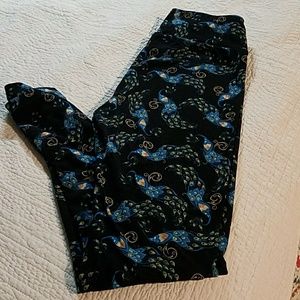 Lularoe peacock leggings, OS